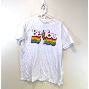 White Be You T-shirt Cotton Pride XL